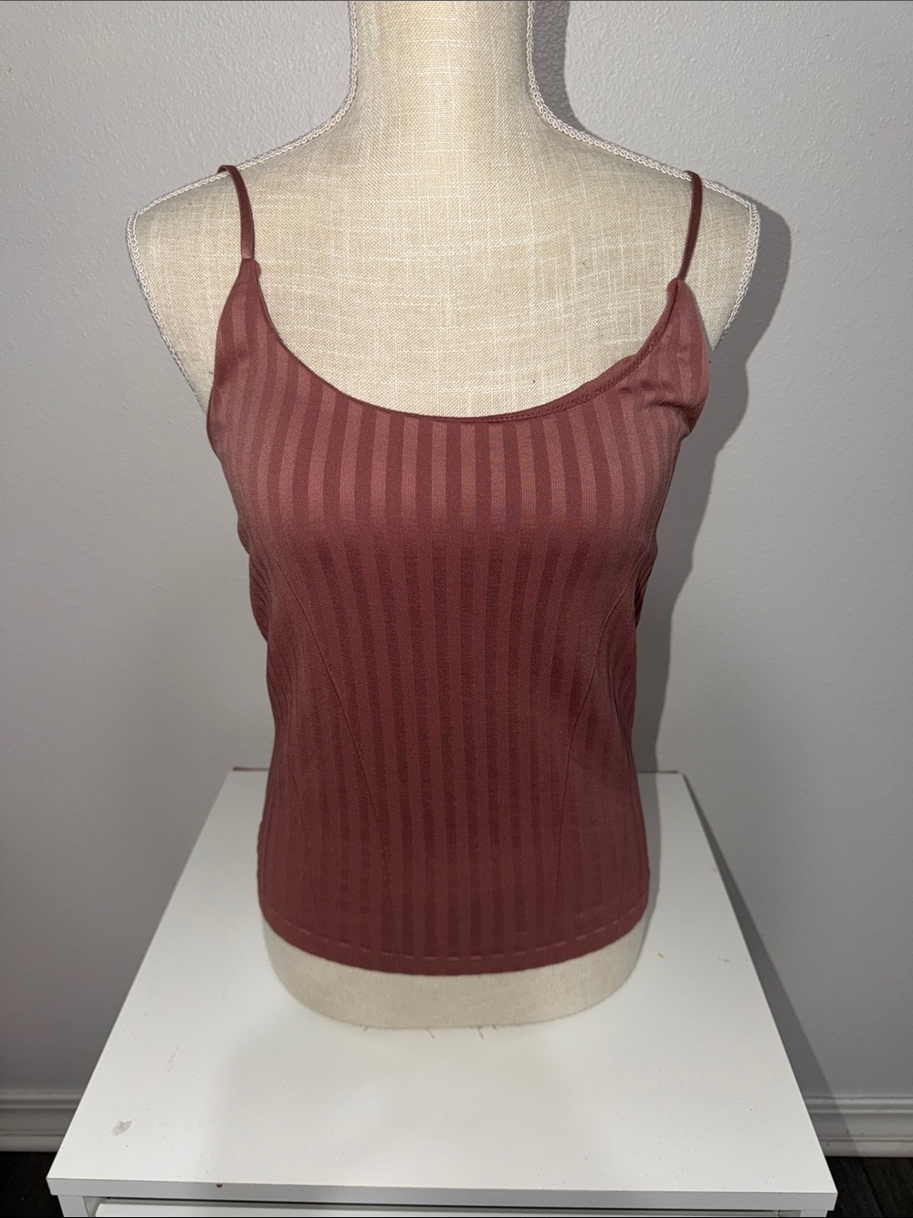 Victoria's Secret Ribbed Spaghetti Strap Camisole - Rusty Rose